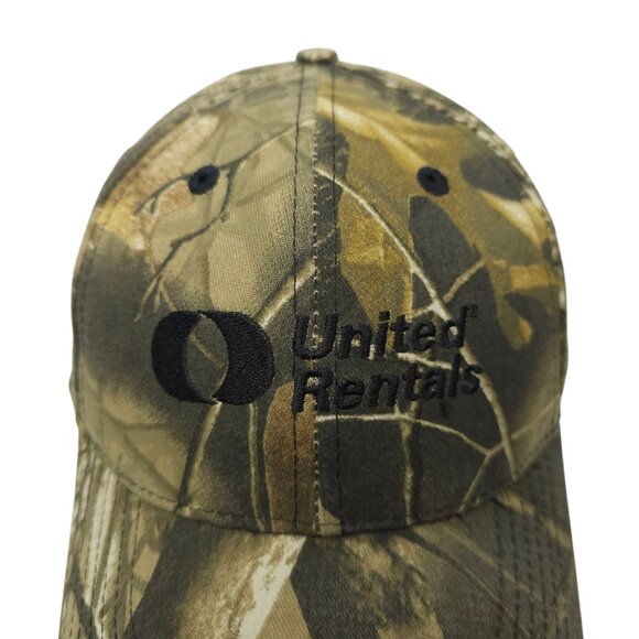 United Rentals Camo Strapback Cap Trucker Baseball Hunting Hat Embroidered Logo - Picture 7 of 14